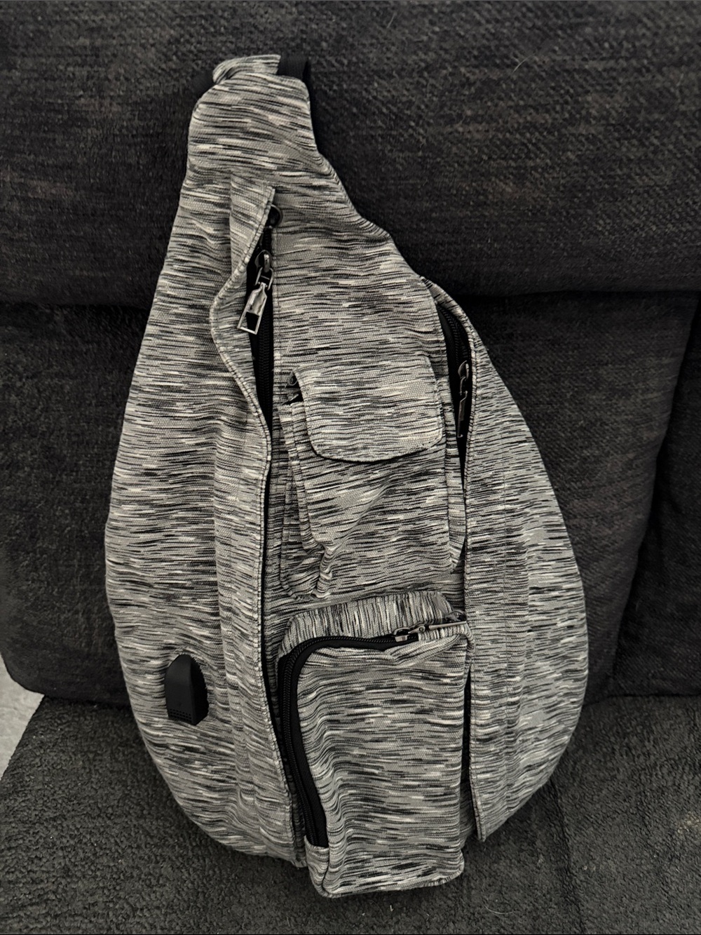 Gray Women’s Crossbody Sling Bag - Sleek Everyday Carry